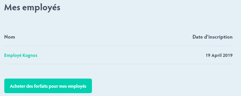 Mes employés